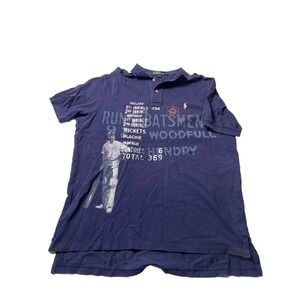 Polo Ralph Lauren Mens Size XL Hunter Hendry Cricket Blue Polo Shirt Streetwear